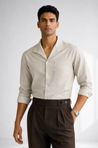 Men’s Off White Linen Designer Shirt – Premium Summer Essential