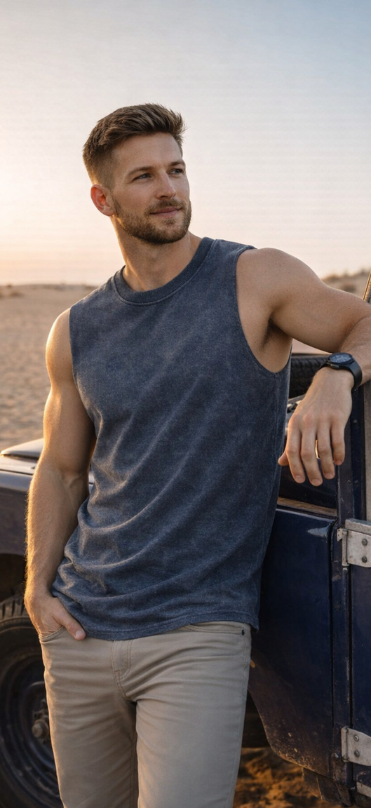 Classic Acid Wash Sleeveless Tank