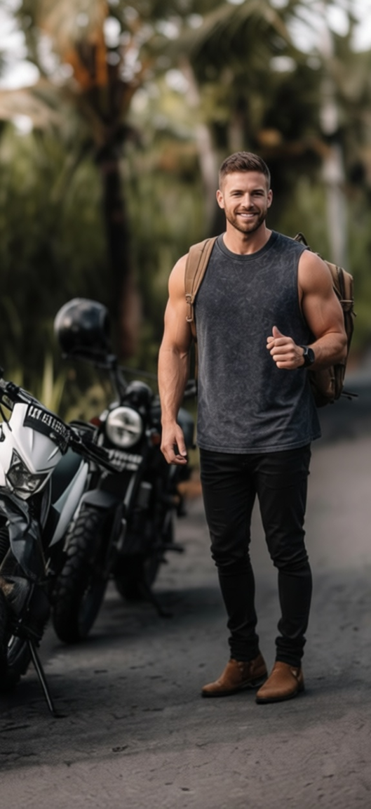 Charcoal Acid Wash Sleeveless Tank