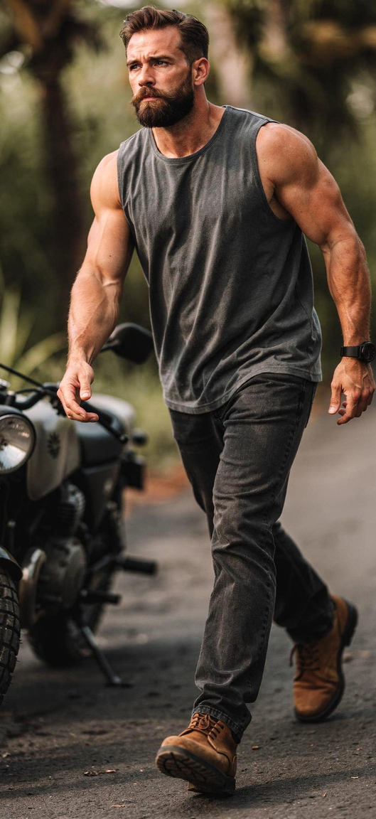 Charcoal Acid Wash Sleeveless Tank