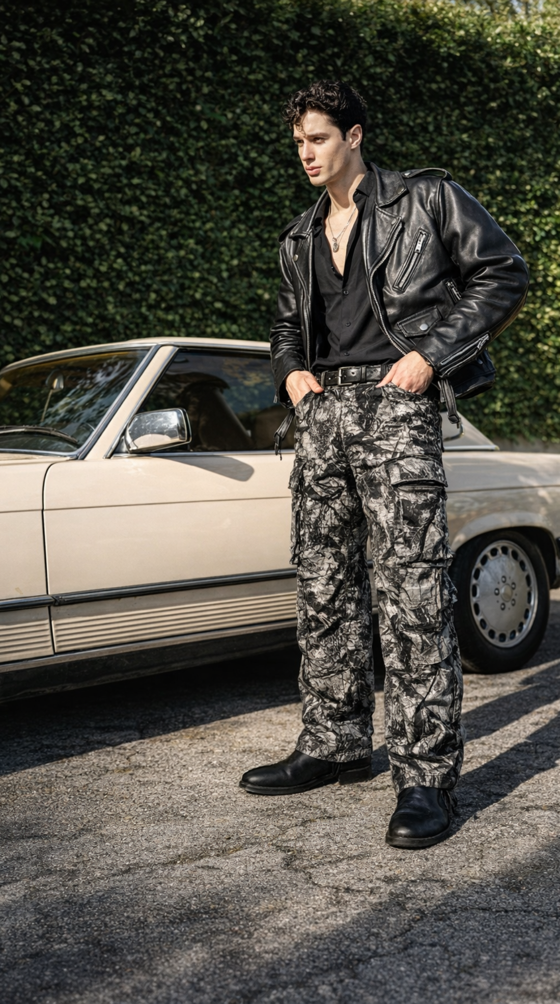 Camouflage Grey Cargo Pants