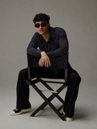 Men’s Blue Striped Rayon Poplin Cotton Shirt