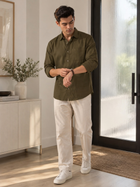 Olive Green Viscose Shirt