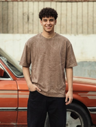 Earth Brown Acid Wash Oversized