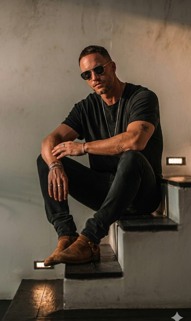 Jet Black Textured T-Shirt