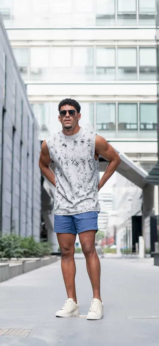 Marble Acid Wash Oversized Tank Top