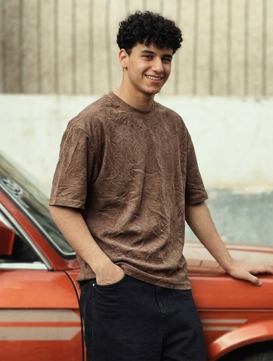 Earth Brown Acid Wash Oversized