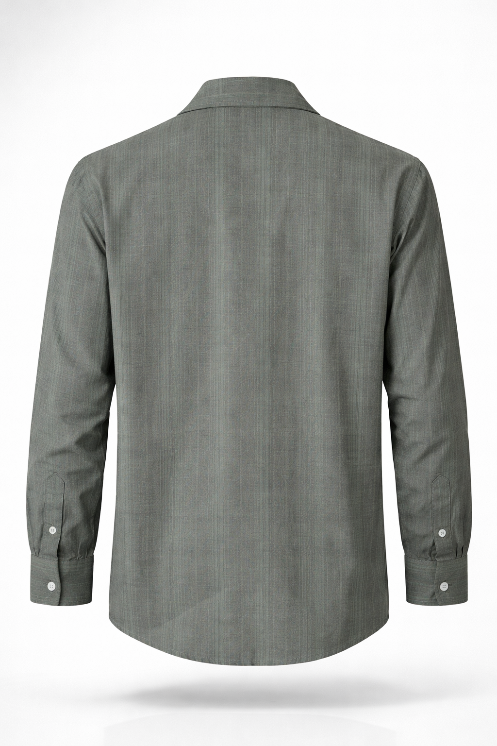 Men’s Sage Green Cotton Rayon Cuban Collar Shirt – Premium Minimal Wear