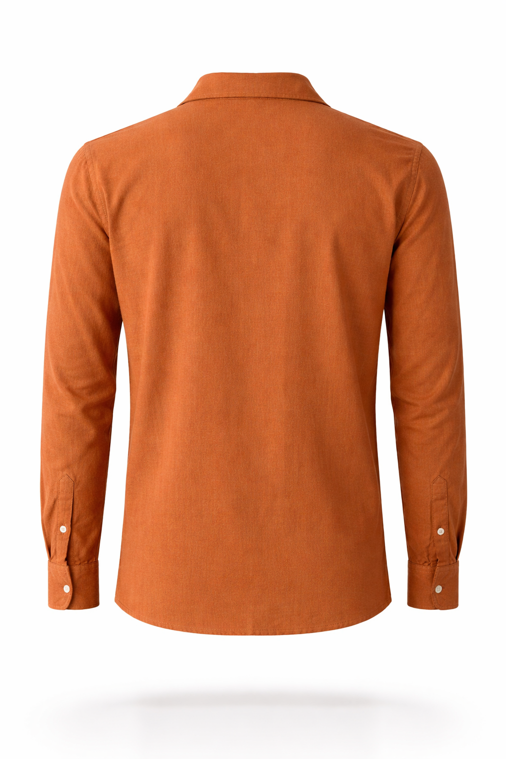 Men’s Sunset Rust Linen Designer Shirt – Premium Summer Essential