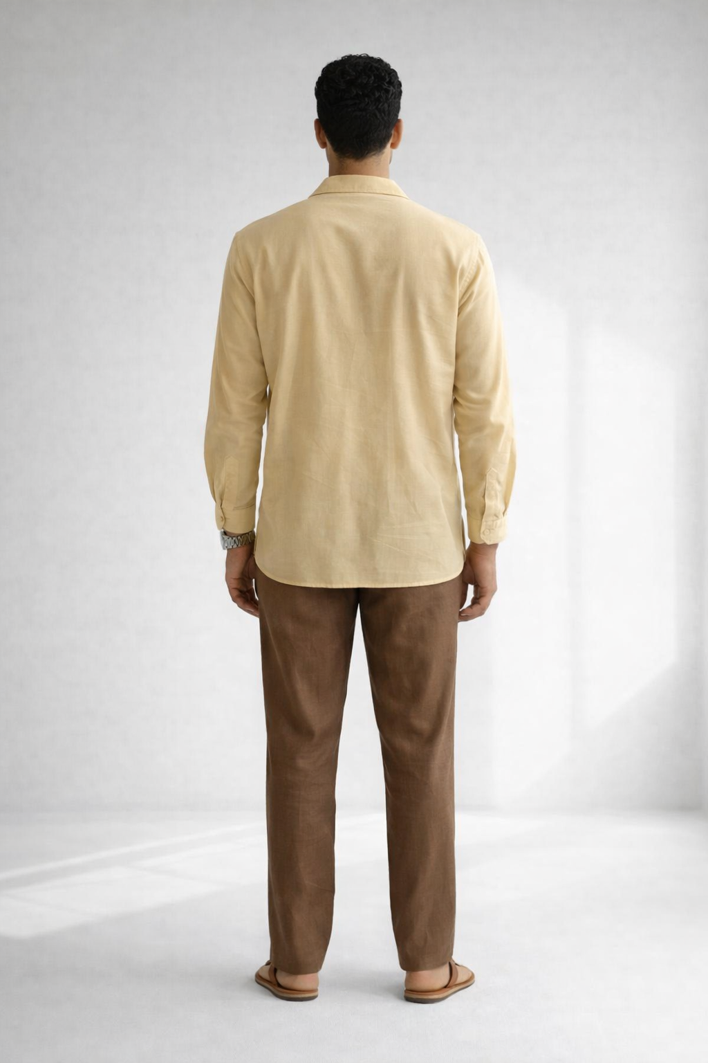 Men’s Butter Yellow Linen Designer Shirt – Premium Summer Essential