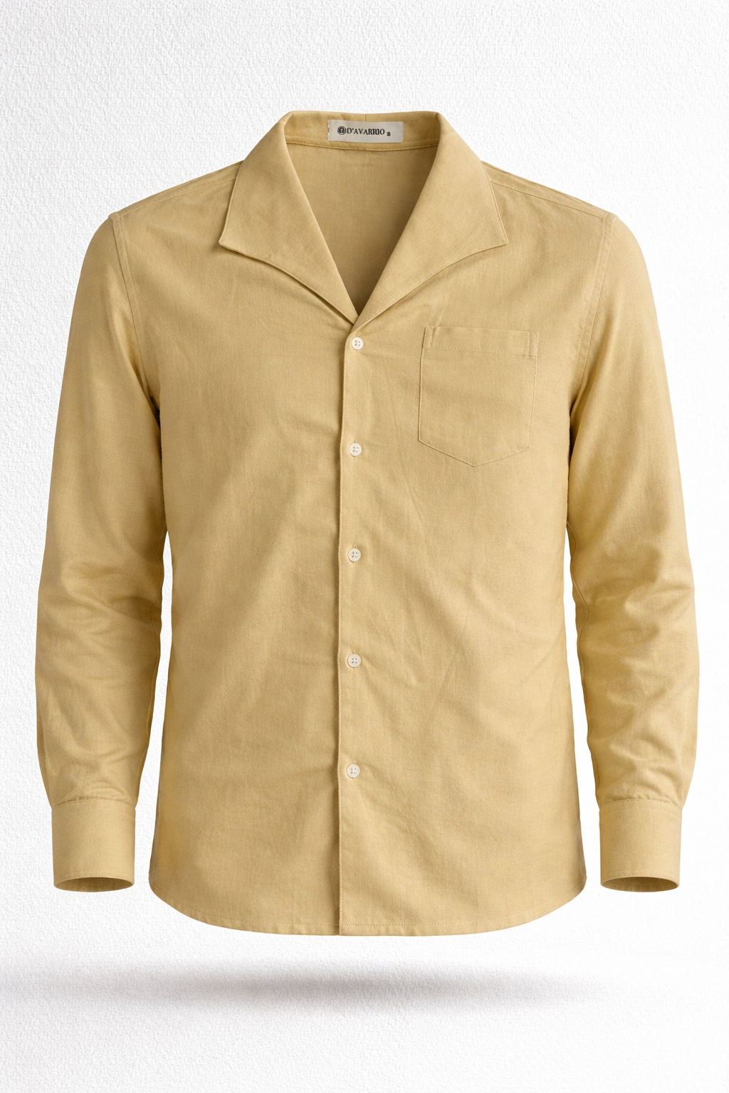 Men’s Butter Yellow Linen Designer Shirt – Premium Summer Essential