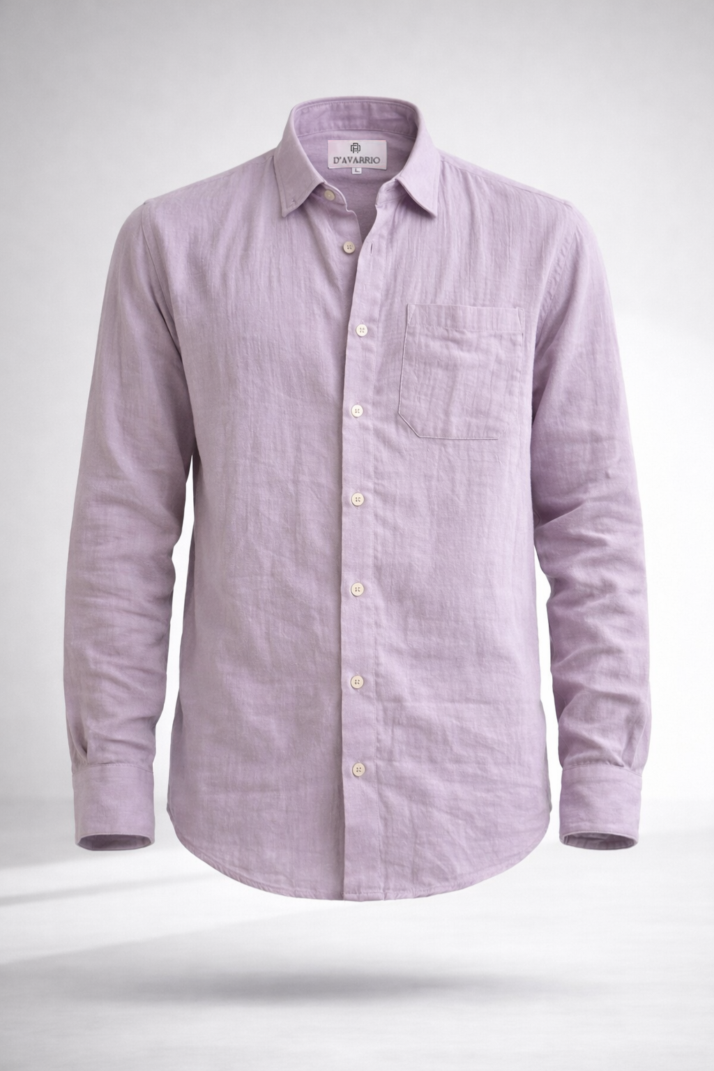 Men’s Lavender Double Gauze Cotton Shirt – Soft Premium Casual Essential