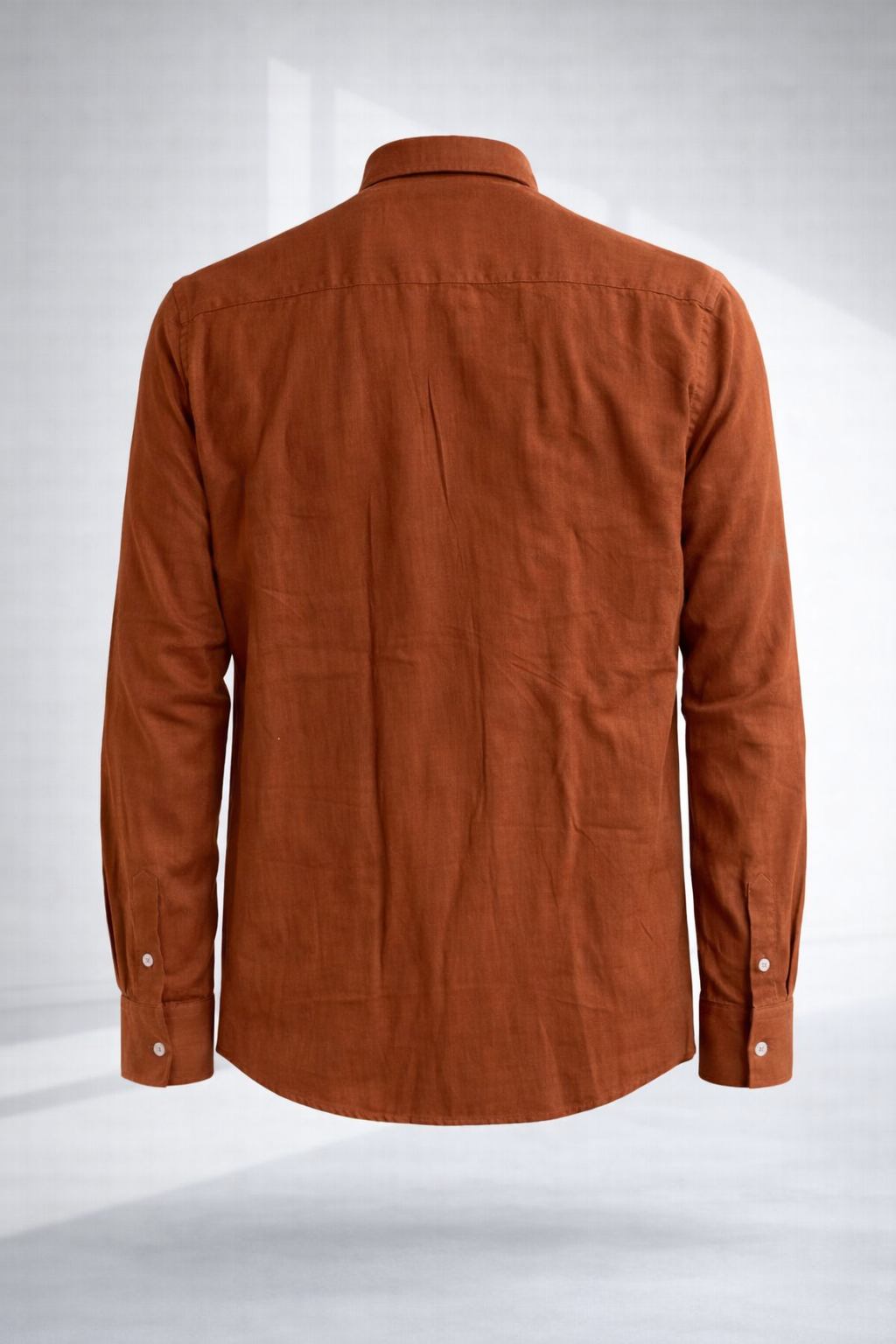 Men’s Rust Double Gauze Cotton Shirt – Soft Premium Casual Essential