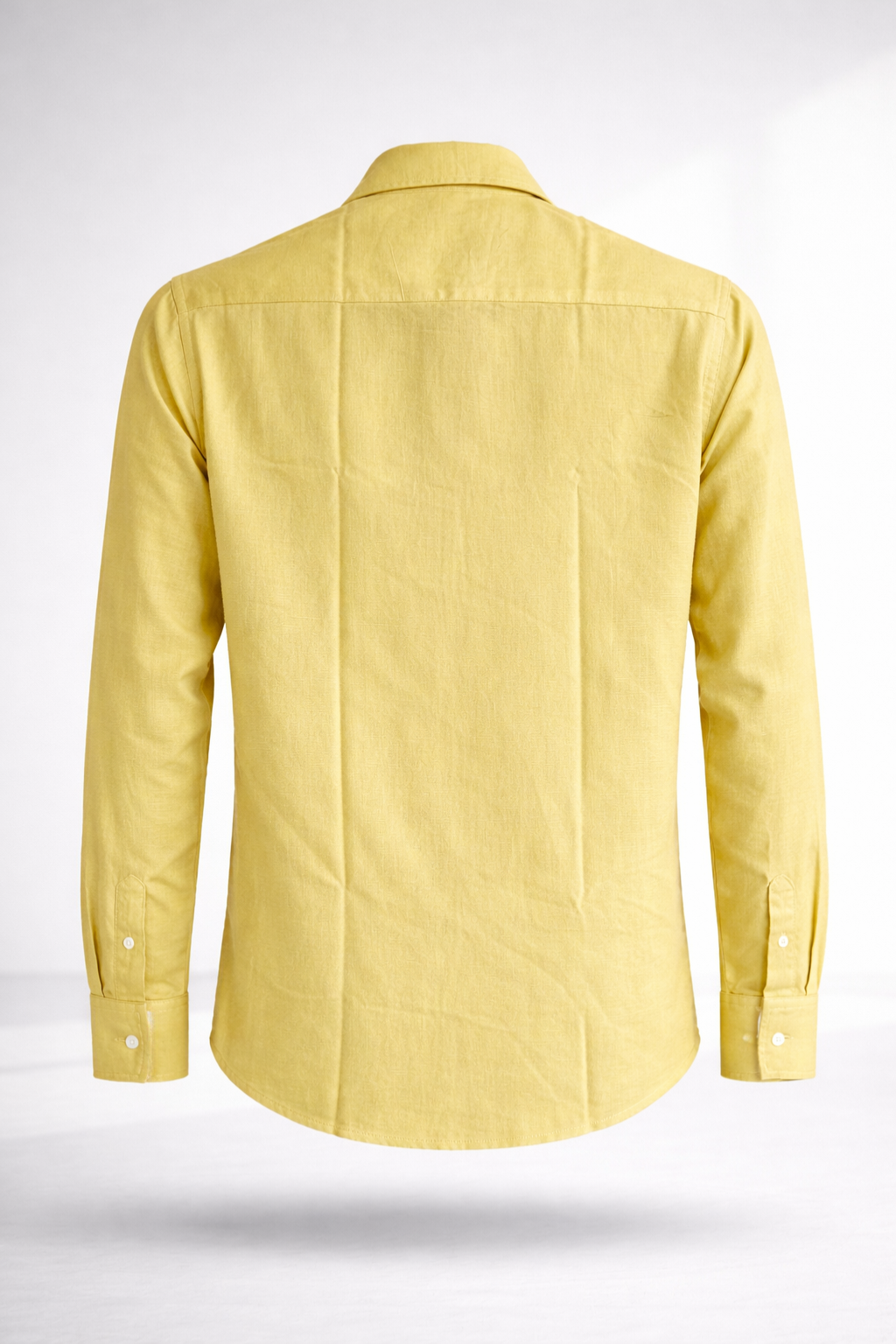 Men’s Lemon Yellow Linen Blend Shirt – Premium Smart Casual Essential