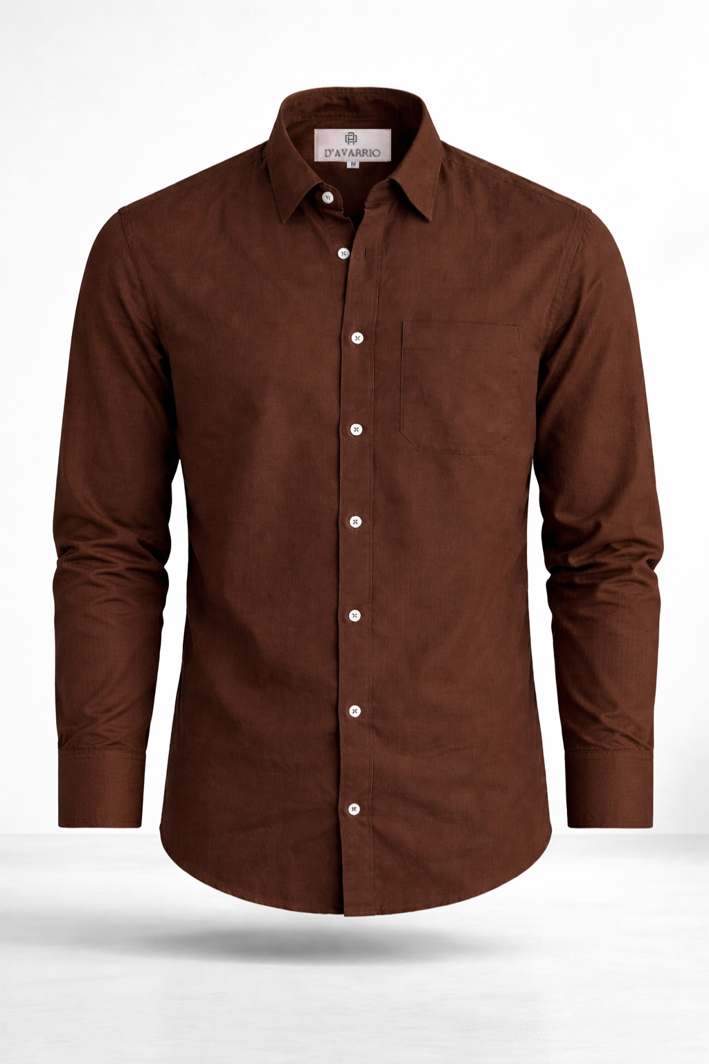 Men’s Rich Brown Linen Blend Shirt – Premium Smart Casual Essential