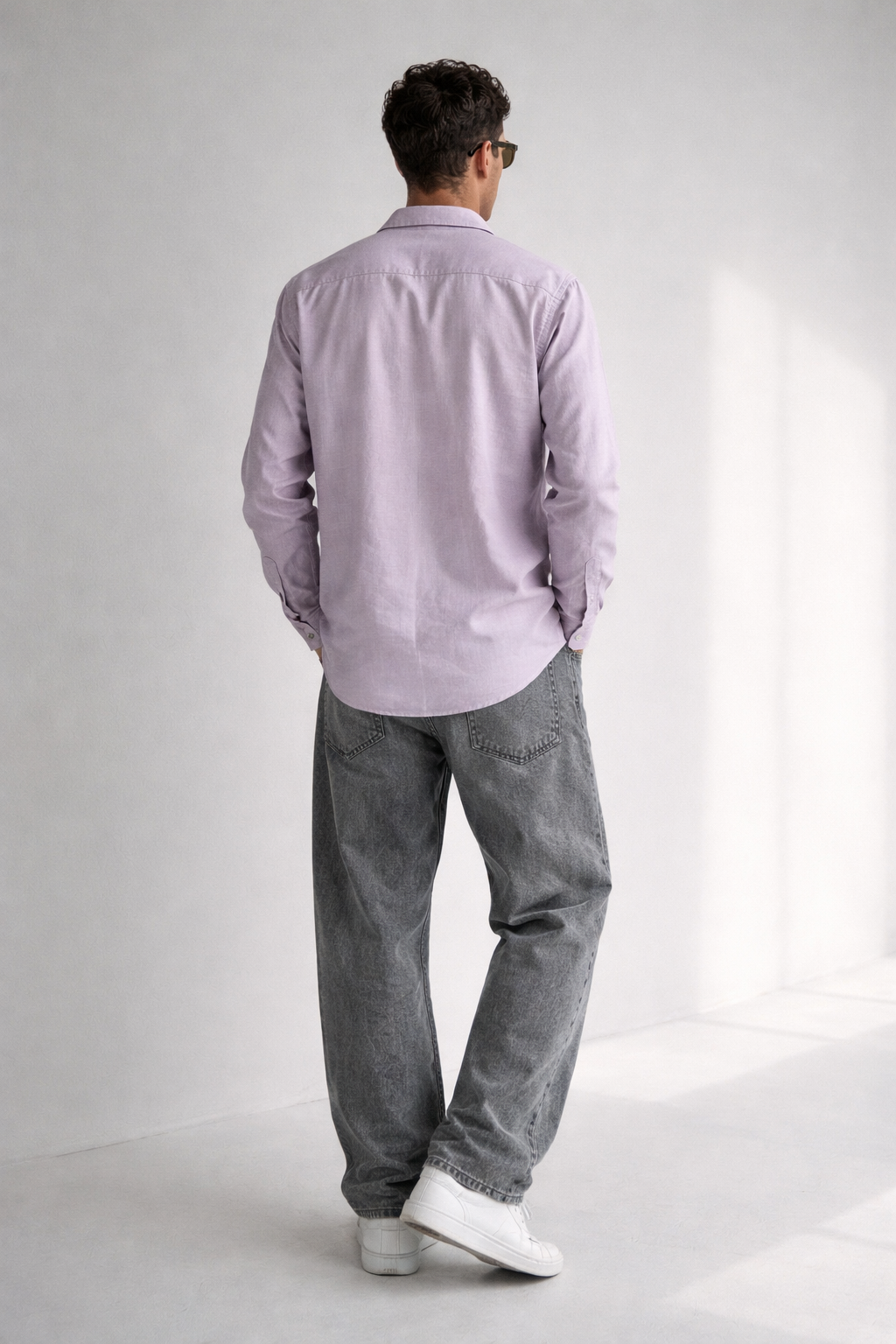 Men’s Soft Lavender Linen Blend Shirt – Premium Smart Casual Essential