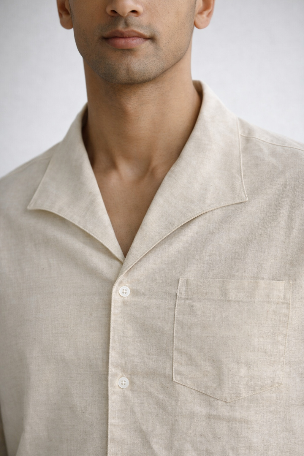 Men’s Off White Linen Designer Shirt – Premium Summer Essential